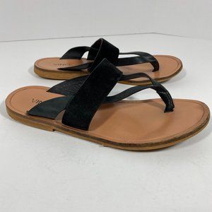 Vince Tess Sandal Leather & Suede Black